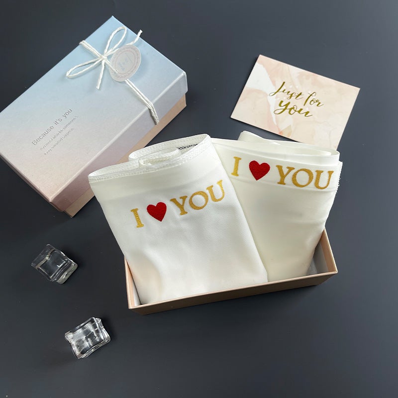 Couple Underwear, One Man And One Woman, Ice Silk Accessible Luxury Suit, Seamless White Lace Independent Wear, Thin Valentine'S Day - Image 1